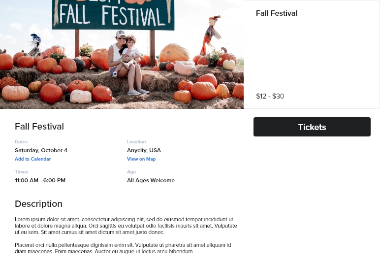 Fall Festival Event