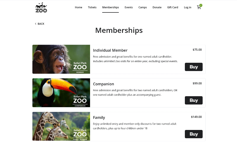 Memberships in Online Store
