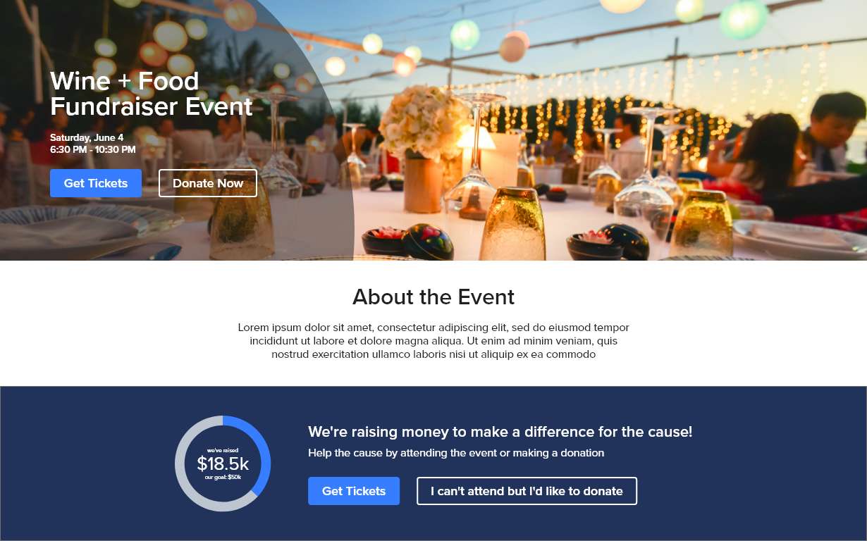 Online Fundraiser Event