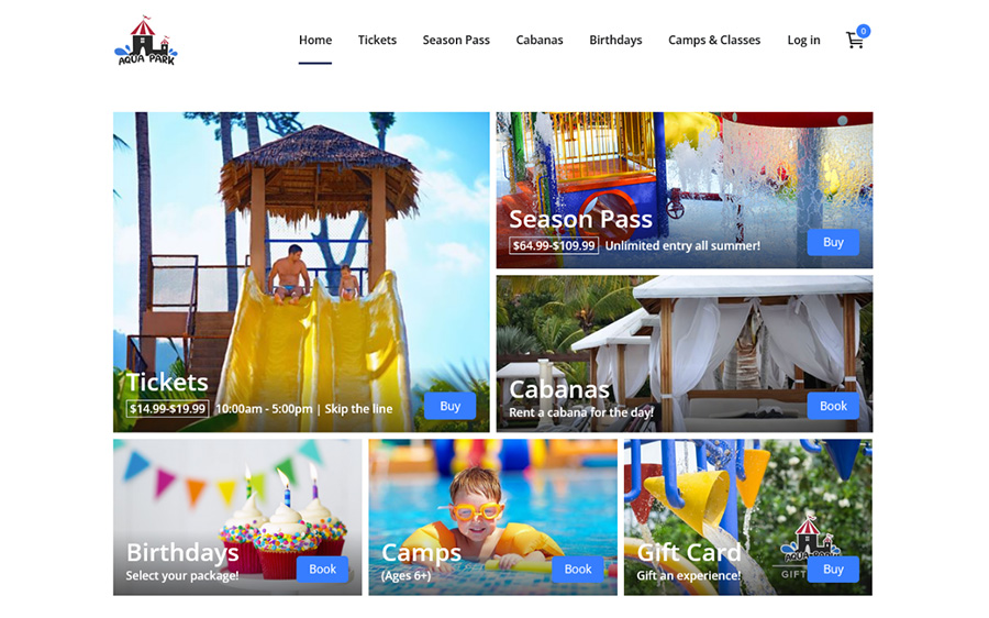 Online Store for Waterpark