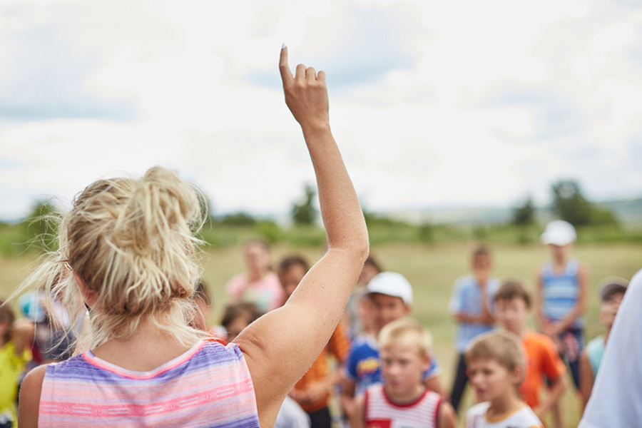 Camp Leader with Kids