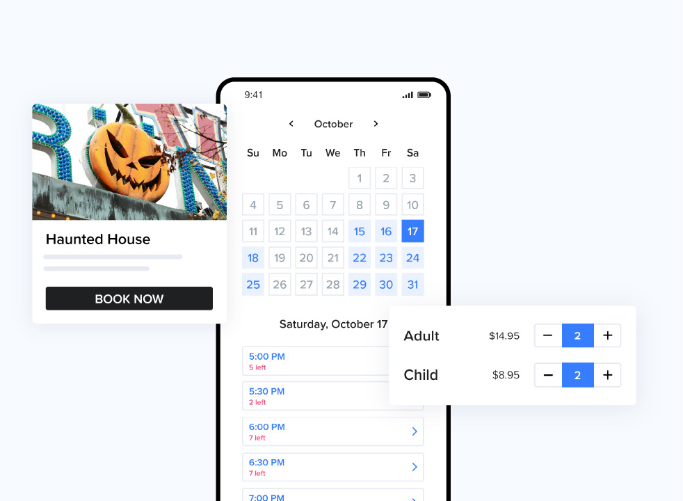 Haunted house mobile booking