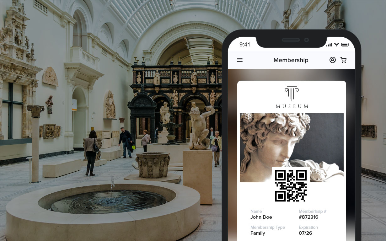 Museum Membership on Phone