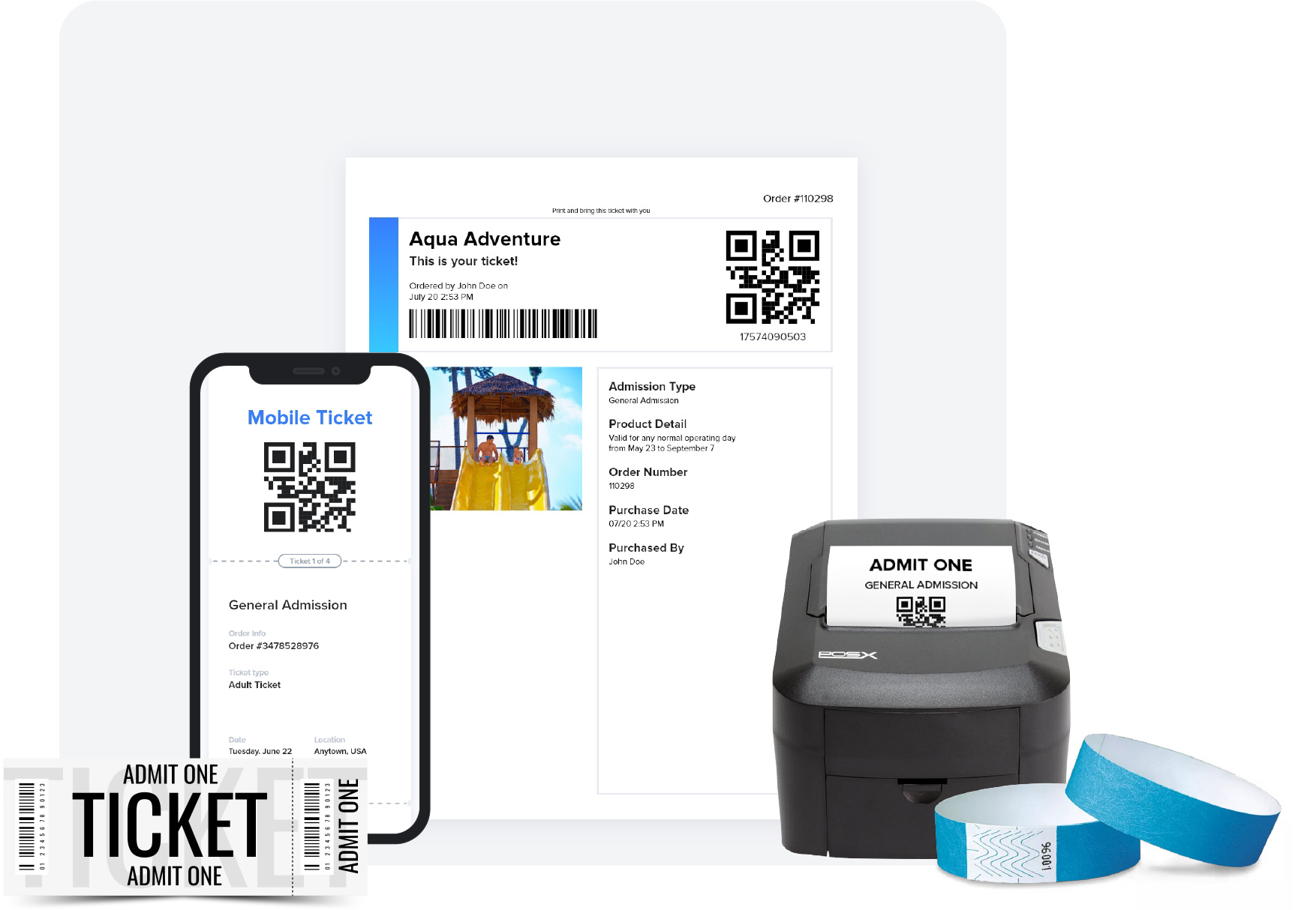 Print-at-Home, Phone QR, Receipt QR, Boca Ticket